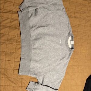 Nike Light Gray Crewneck Sweatshirt with White Swoosh